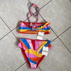 New with tags Show Me Your Mumu in Rainbow Key bikini. Cuba top and Palma bottom